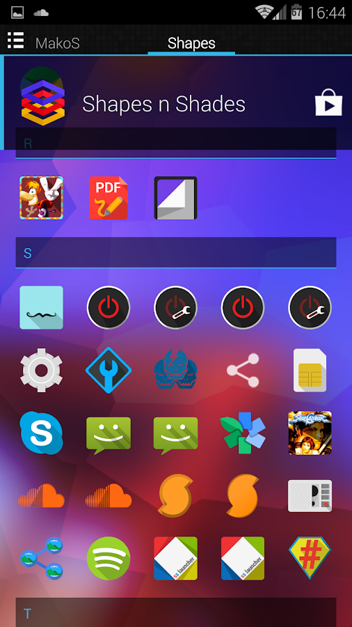 Shapes & Shades  icons&walls - screenshot