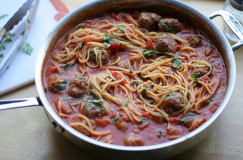 weeknight spaghetti and meatballs 1