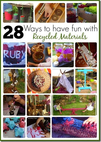 28 Kids Activities using REcycled Materials #play #kidsactivities #preschool 28 Kids Activities using REcycled Materials #play #kidsactivities #preschool