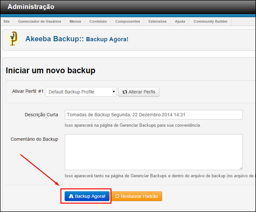 Como recuperar o backup do seu site no Joomla 2.5 - Visual Dicas