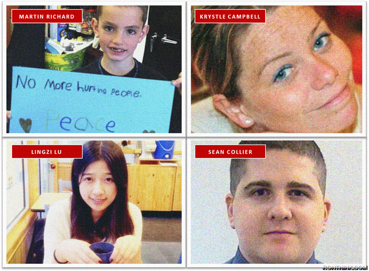 Remembering the lives lost during and after the Boston Marathon Bombing.
