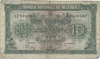 Belgian Franc 1 1944-45