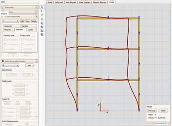 Civil Engineering Software : Frame Dynamic Analysis