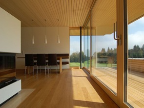 Revestimiento tablones de madera casa moderna suelo con revestimiento tablones madera