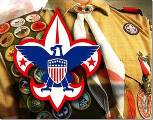 Boy Scout with Badges