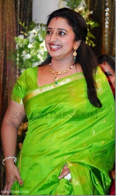 Malayalam Actress Sonanair Sex - Sona Nair in Green Silk Saree | sareetimes