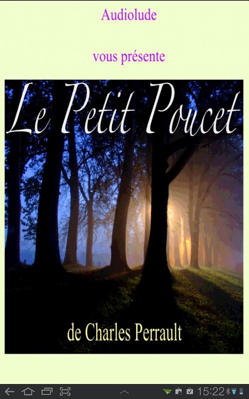 Android application Le Petit Poucet (text + audio) screenshort