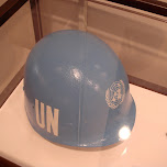 UN blue helmet in New York City, United States 