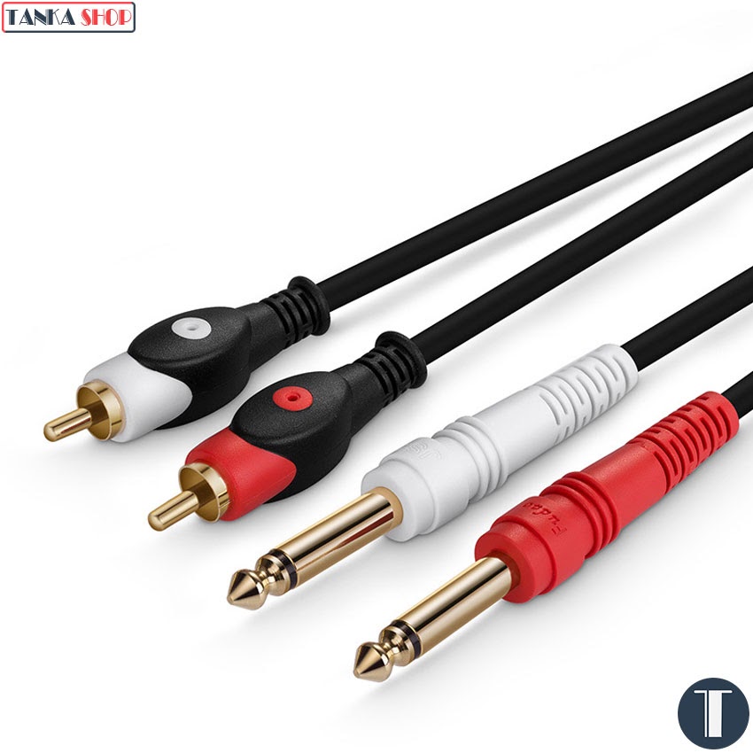 Cáp chuyển 2 RCA sang 2 6.3mm Cáp audio
