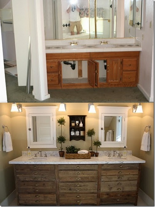 Tuesdays with Dorie - bathroom before & after