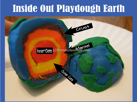 Playdough Earth layers Playdough Earth layers