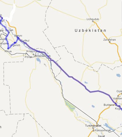 Traseul prin Uzbekistan