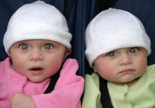 surprised twins