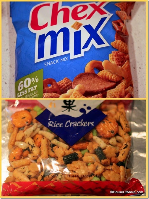 Chex Mix and Rice Crackers