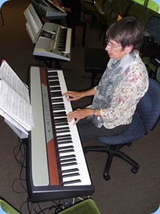 Colleen Kerr playing the Korg SP-250