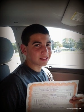 He passed his driving test!