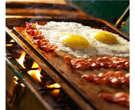 Bacon & Eggs on Old Camp Stove-Photographed on Hasselblad H3D-39mb Camera