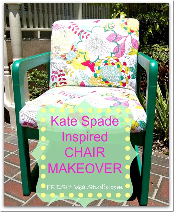 Kate Spade Inspired Vintage Chair Makeover from Fresh Idea Studio