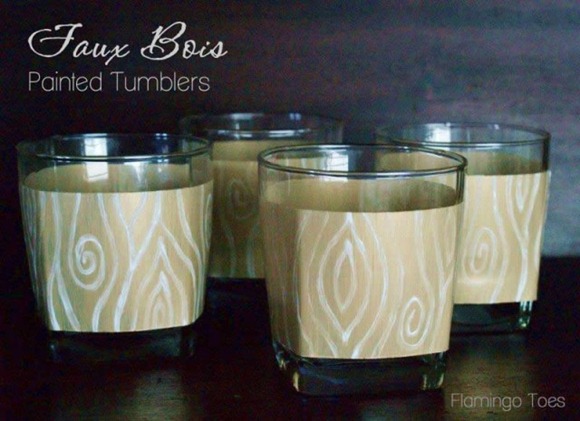 Faux-Bois-Painted-Tumblers-