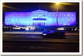 parliament - blue lighting