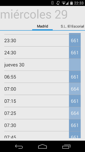 Horarios