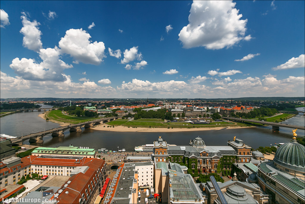 Эльба, Аугустус Брюке и здание дрезденской галлереи искусств