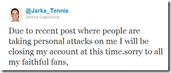 Twitter - @Jarka_Tennis- Due to recent post where p ...