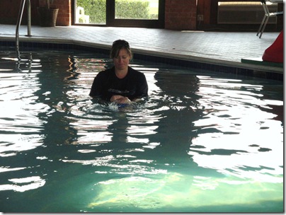 1.  Knox's first self rescue swim lesson