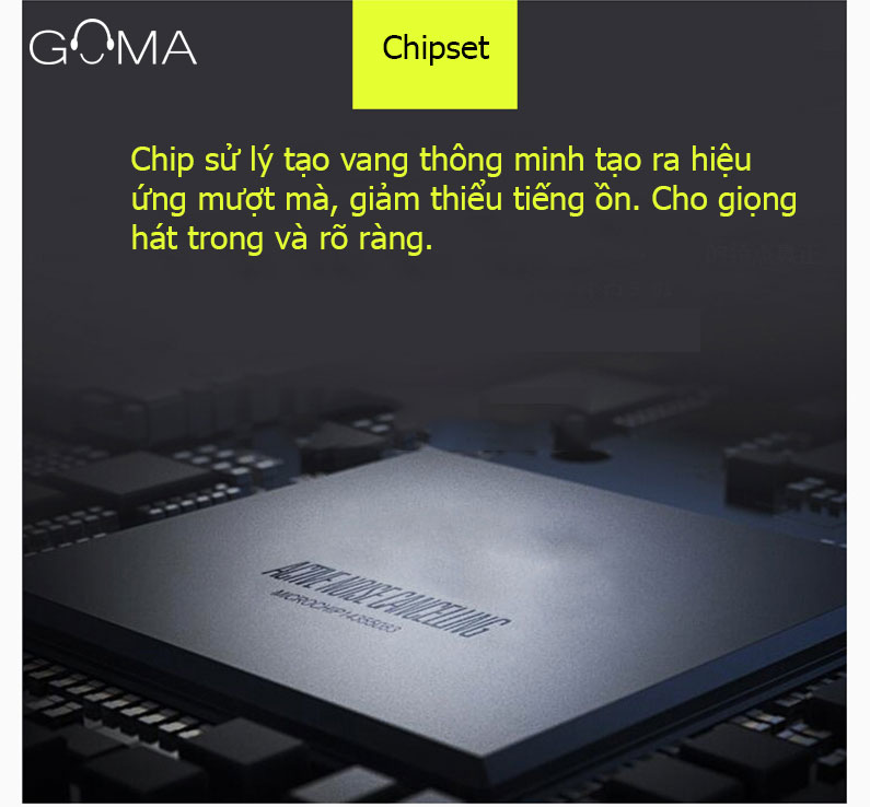 Bộ Micro không dây hát karaoke hiệu ứng echo hay Goma MU-106