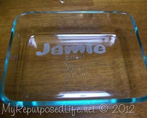 etch your name in your baking dish glass etching