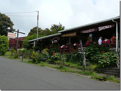 Jan 30, 2012: Tom's Bakery (aka The German Bakery) near the NE tip of Lake Arenal. Stopped for pastry & coffee. Not very good