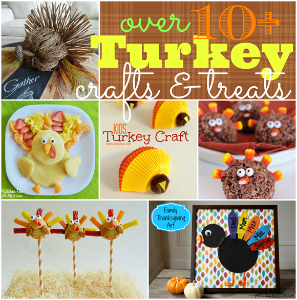 Over Ten Turkey Crafts & Treats #gingersnapcrafts #features #turkey #thanksgiving