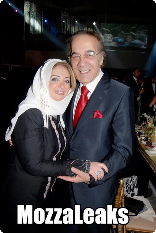 محمود ياسين مع زوجته شهيرة الخطيرة 