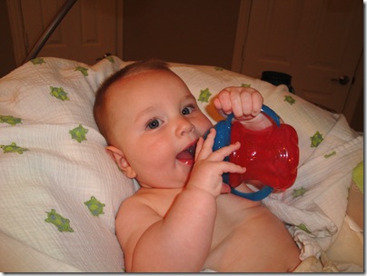 9.  Working on the sippy cup