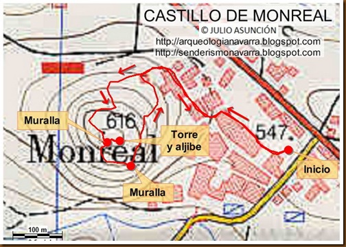 Mapa Castillo de Monreal