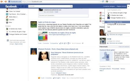 Senha do Facebook, como trocar 1