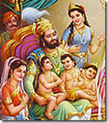 King Dasharatha with family