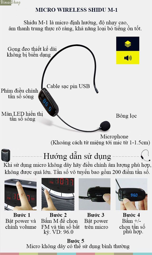 Takstar E190M-W Máy trợ giảng không dây