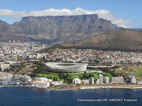 Une vue du centre ville de Cap Town en Afrique du Sud.