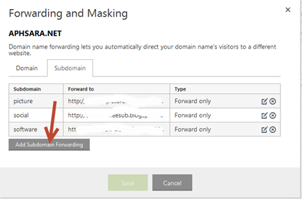 การใช้ subdomain name ใน blogger