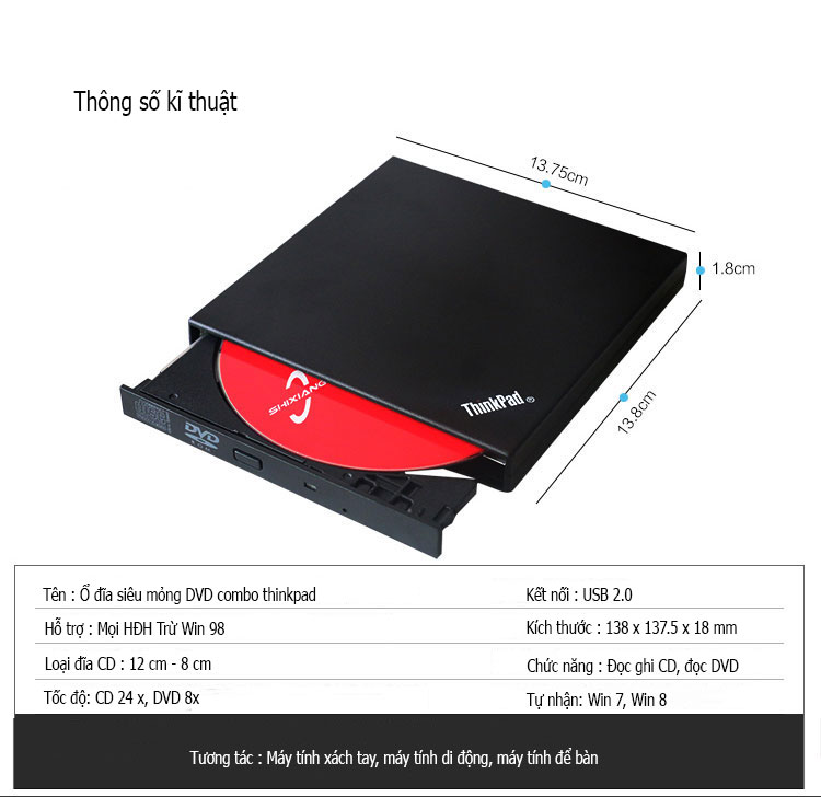Ổ đĩa quang DVD thinkpad