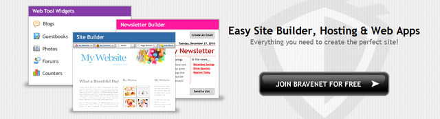 Easy Website Builder  Hosting   Web Tools from Bravenet.com