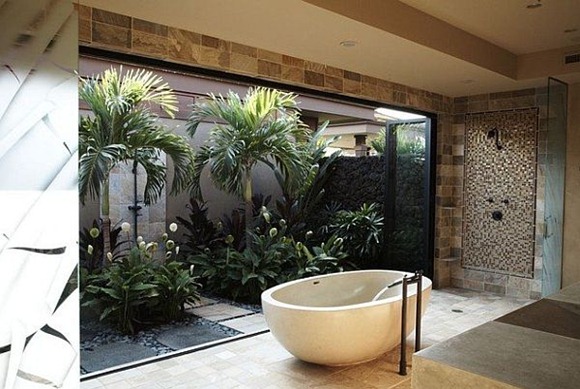 Diseño de baño Tropical
