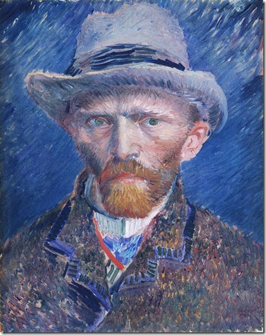 1887  Vincent Van Gogh  Self Portrait with Gray felt Hat  Oil on canvas 42x34 cm  Amsterdam, Rijksmuseum