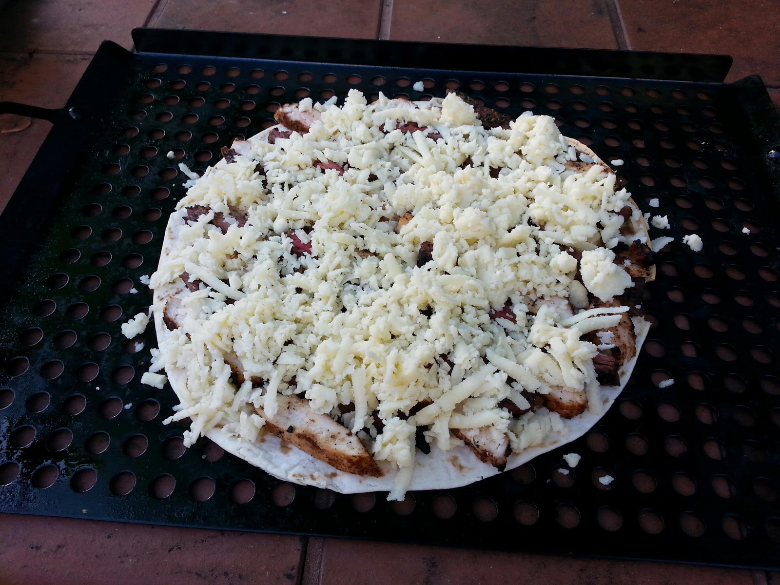Tom's Backyard BBQ Grilled Triple Decker Quesadilla