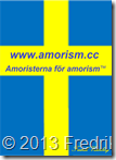 Sveriges flagga av Fredrik Vesterberg den 120316, förstorad och signatur tillagd och amorism