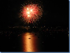 8298 Ontario Kenora Best Western Lakeside Inn on Lake of the Woods - Canada Day fireworks from our room
