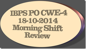 ibps po 18-10-2014 morning shift