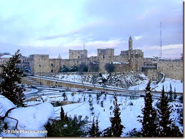Citadel of David with snow from west, tb012800201
