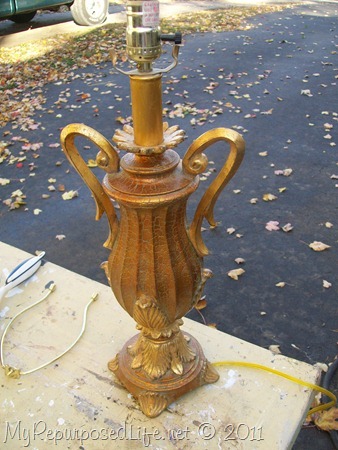 vintage gold lamp